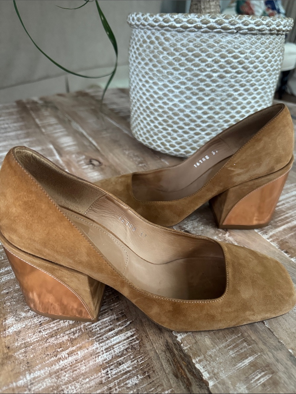 Dries Van Noten Suede Block Pumps Size 37 - Picture 5 of 10